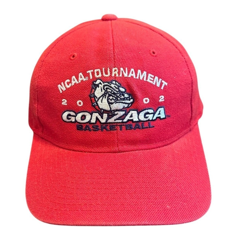 Gonzaga Bulldogs Hat Headmaster 2002 NCAA Tournament Men's OSFA Red Zags Cap